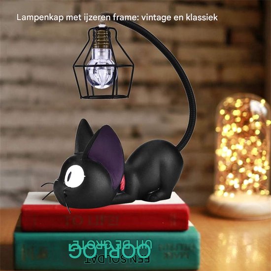 Ynkkvre -Led Nachtlicht - Hogekwaliteit Resin - Mini Kat Design Met Sfeerverlichting - 1 Stuks - Binnen En Buitendecoratie zwart van Ynkkvre — afbeelding 5