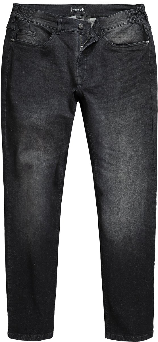 Men Plus - Heren - Jeans denim buikvriendelijk regular fit 5-pocket - Zwart - Maat 70