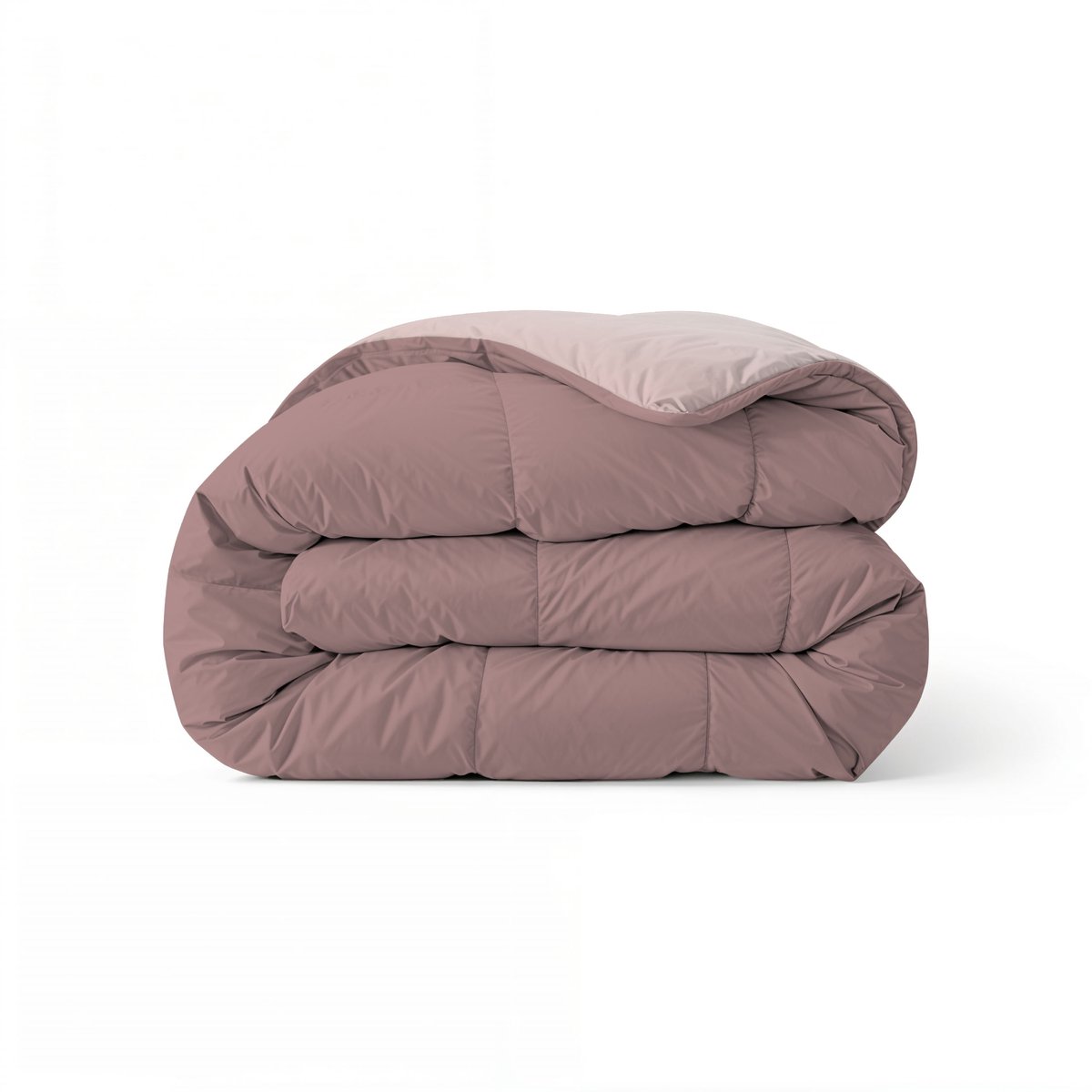 Zelesta Comfort Duo Dekbed zonder overtrek - Wasbaar Hoesloos dekbed - Met vaste overtrek - 2 in 1 - Dusty Rose & Licht roze - 240x200cm