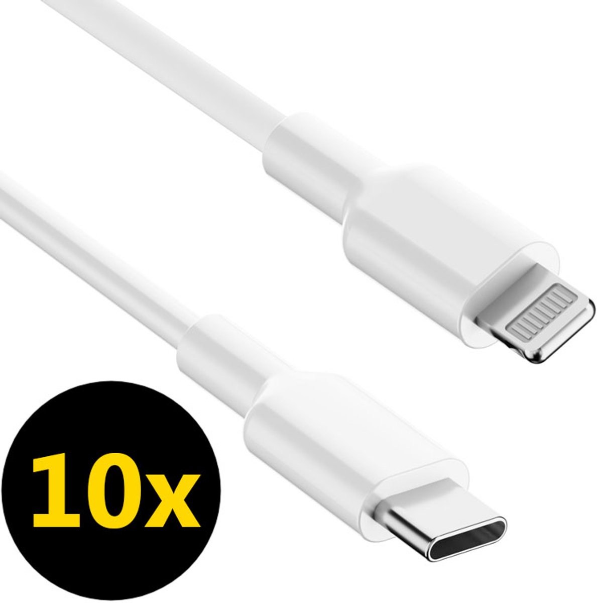 ThunderGold 10x Oplader kabel geschikt voor iPhone - Kabel geschikt voor lightning - USB C kabel - Lader kabel