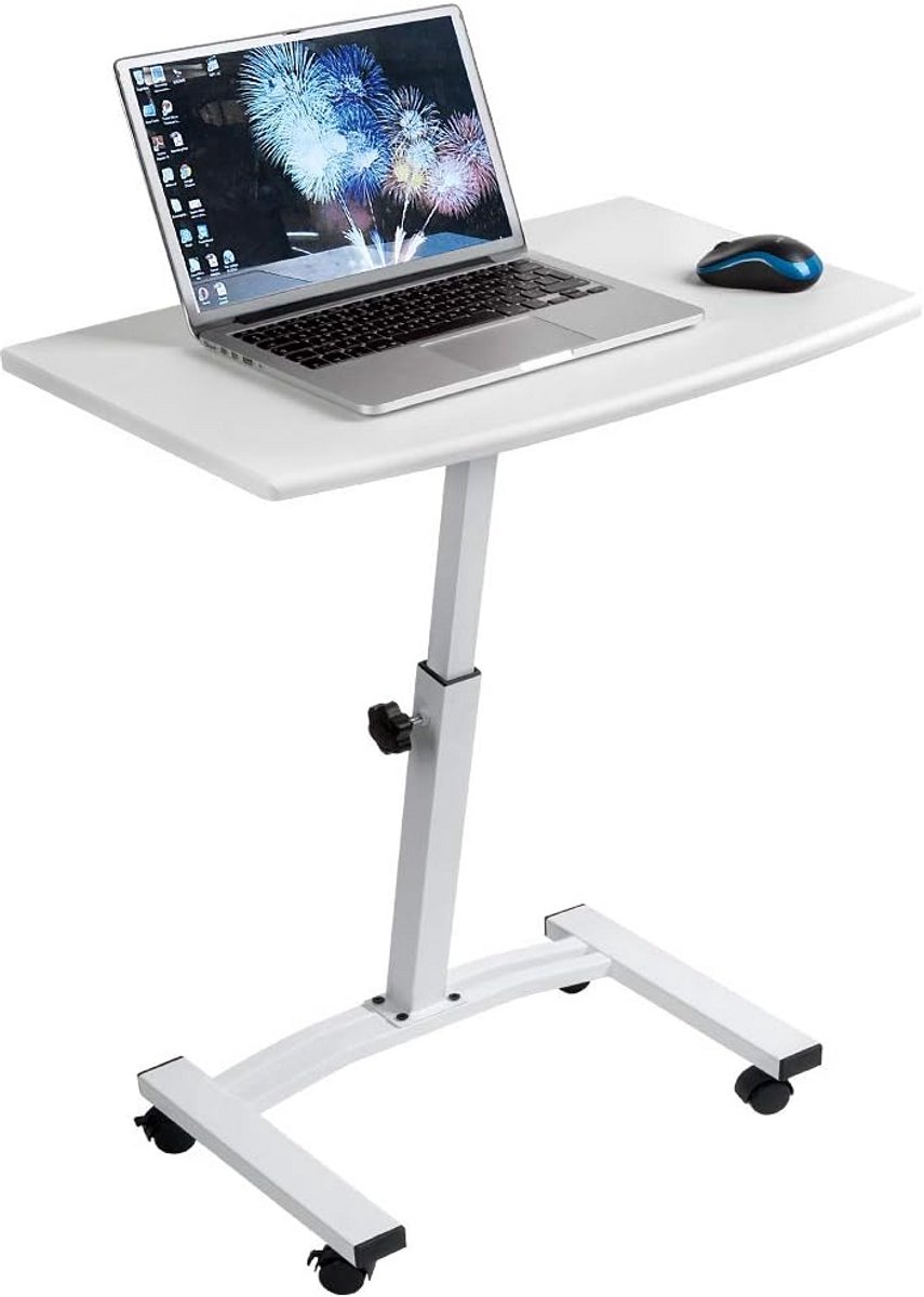 Verstelbare en Mobiele Laptoptafel Wit voor Bank en Bed