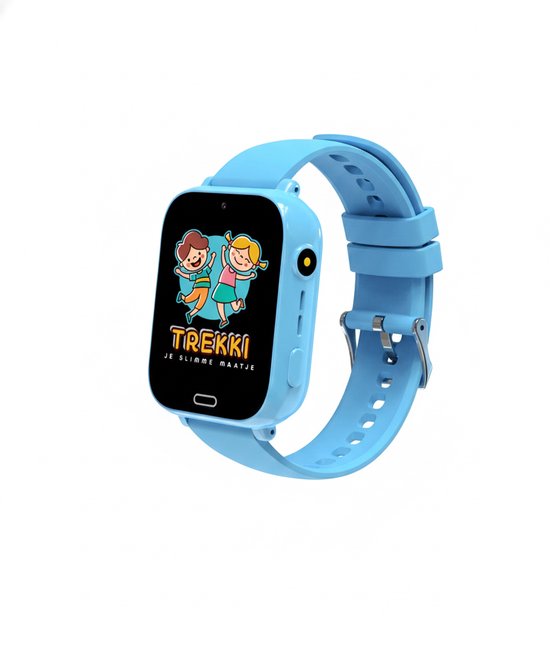 TREKKI® GPS Kinder Smartwatch BLAUW – Kindersmartwatch met Bellen & Videobellen – SOS Knop – GPS Tracker – Kinderhorloge