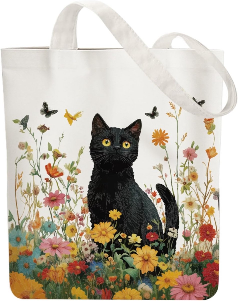 Grote Canvas Tote Tas met Ritssluiting - Duurzame Schoudertas voor Dames