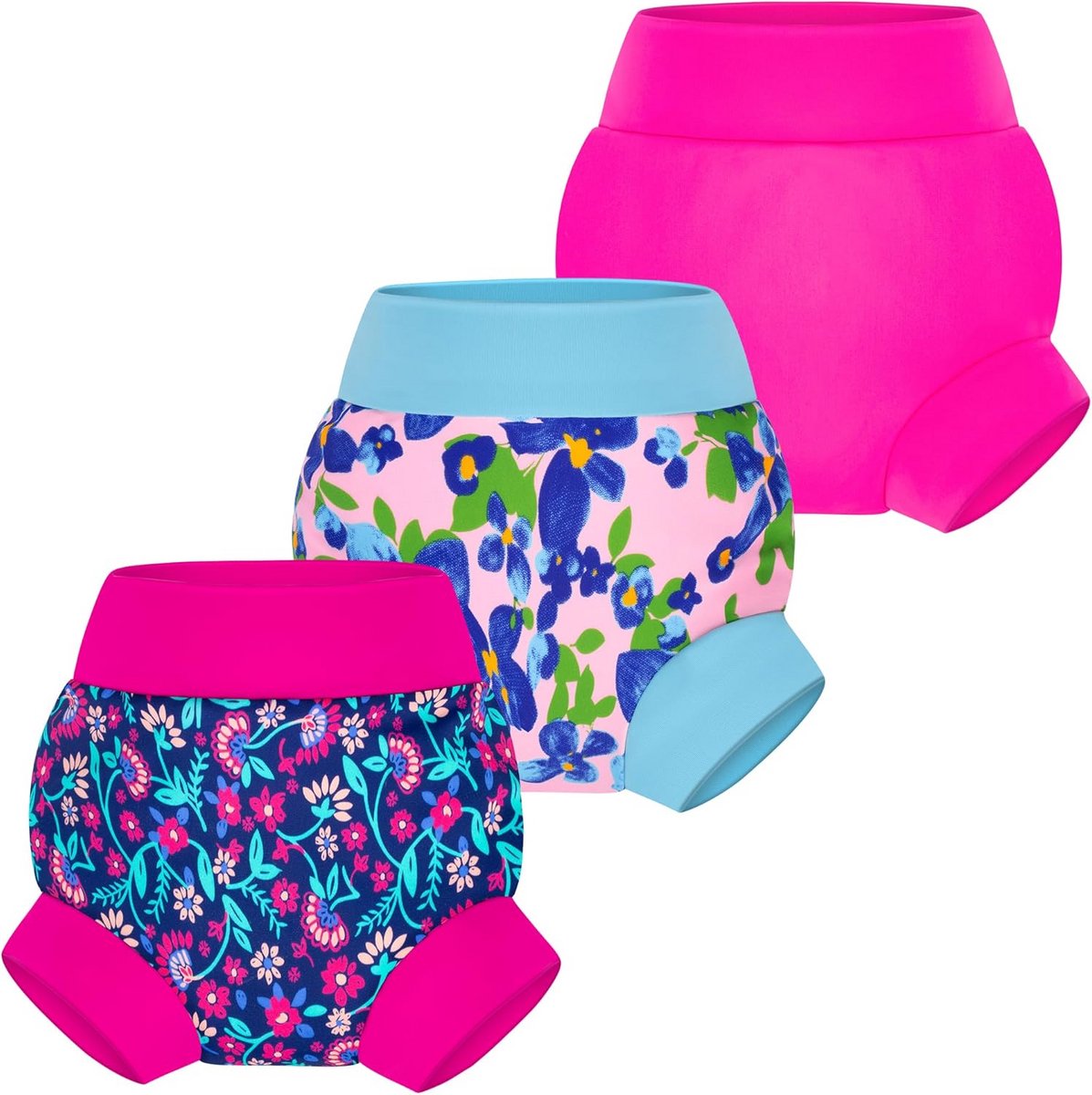 Baby Zwemluiers - Herbruikbare Luiers - Zwemmen met Baby - Waterdicht en Ademend - 3 Stuks - Diverse Patronen