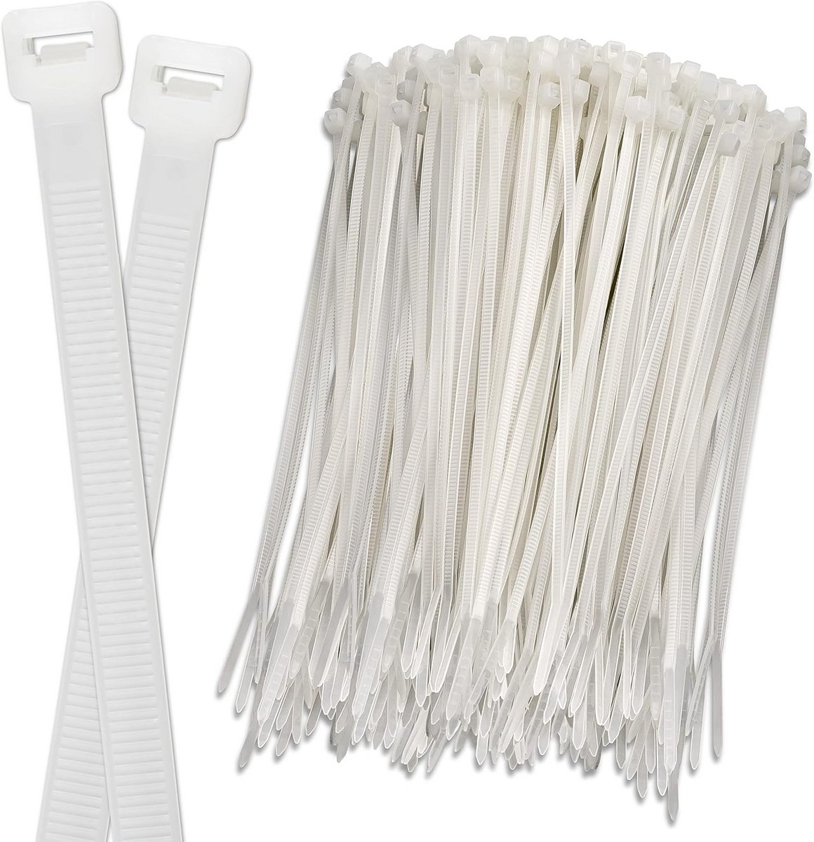 100 Stuks Witte Kabelbinders UV-bestendig 300mm x 3.6mm voor Binnen en Buiten