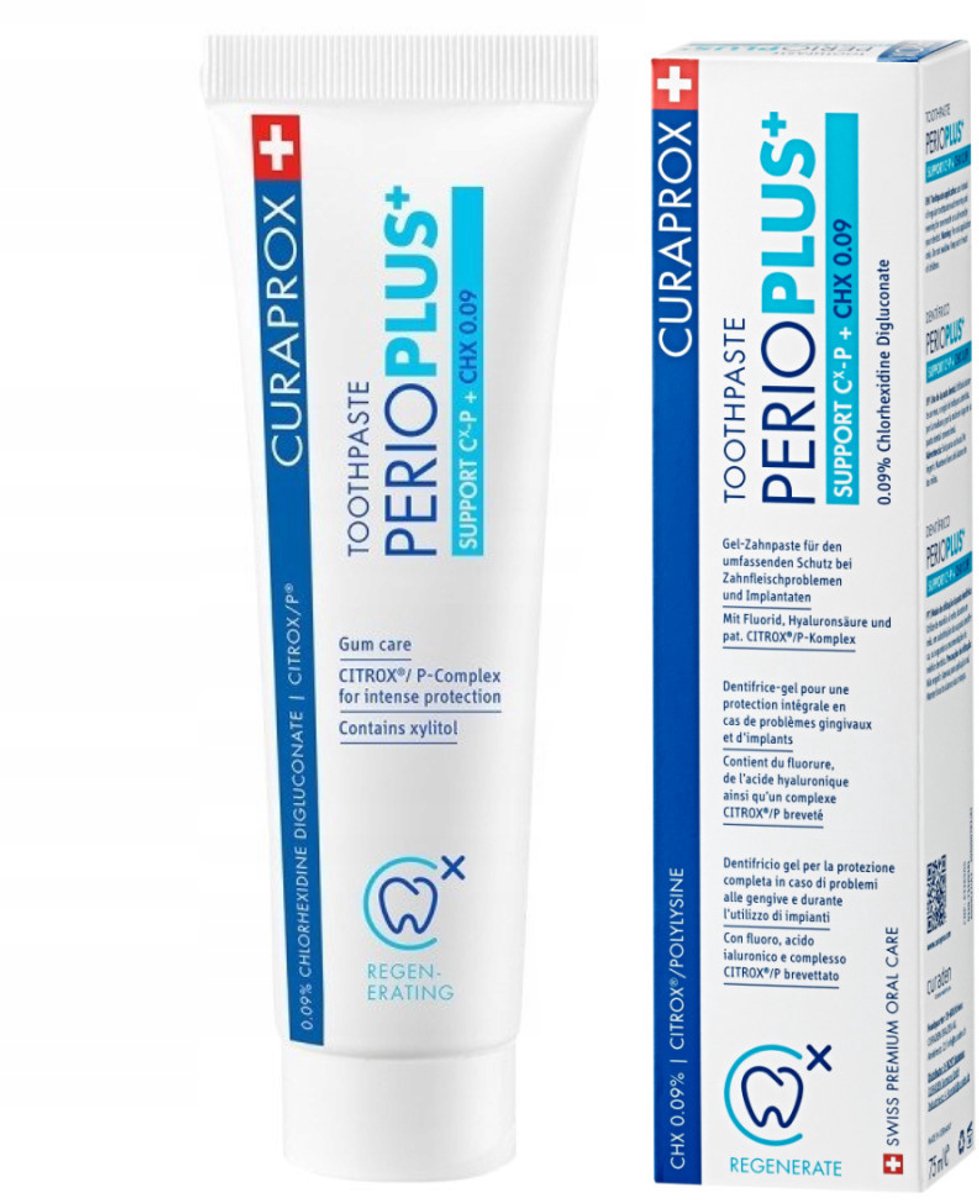 Curaprox Perio Plus Support – Tandpasta – 0,09% Chlorhexidine – CITROX – SLS-vrij – 75 ml