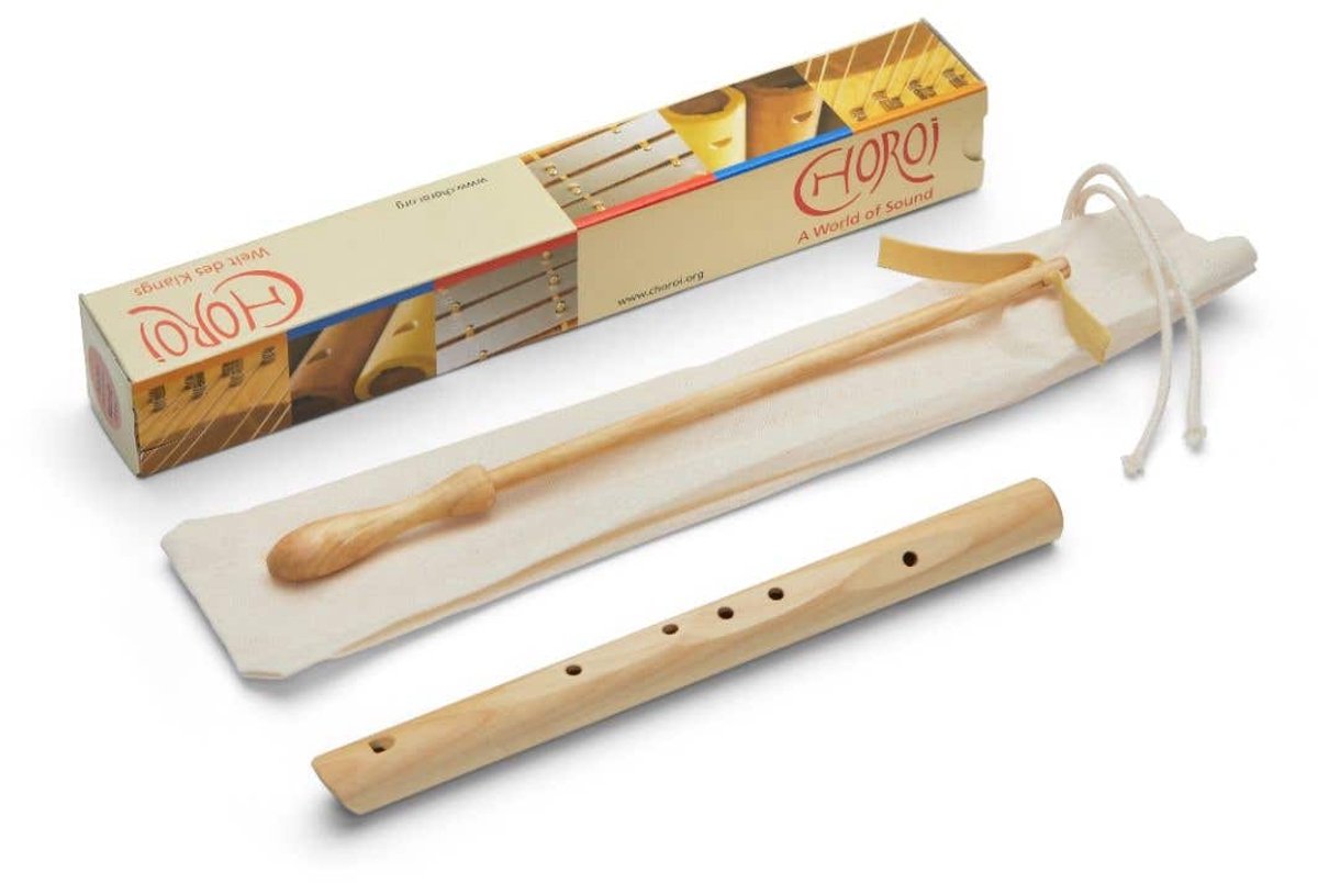Choroi houten pentatonische fluit 432 Hz - esdoorn muziekinstrument.