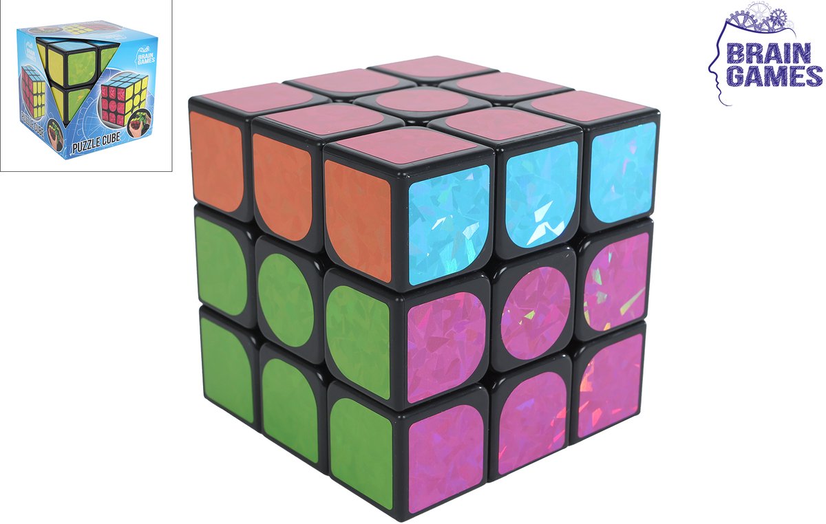 Puzzelkubus Brain Games kubus 10cm breinbreker speelgoed.