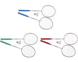 Badminton Set met 2 Rackets en Shuttle - Badminton Rackets Set voor 2 Spelers - Badminton Set Assorti Kleuren - 1 Willekeurige Kleur