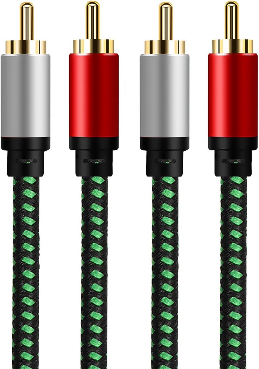 RCA Audiokabel 6 meter Stereo Mannelijk naar Mannelijk voor Versterkers en Hifi Systemen