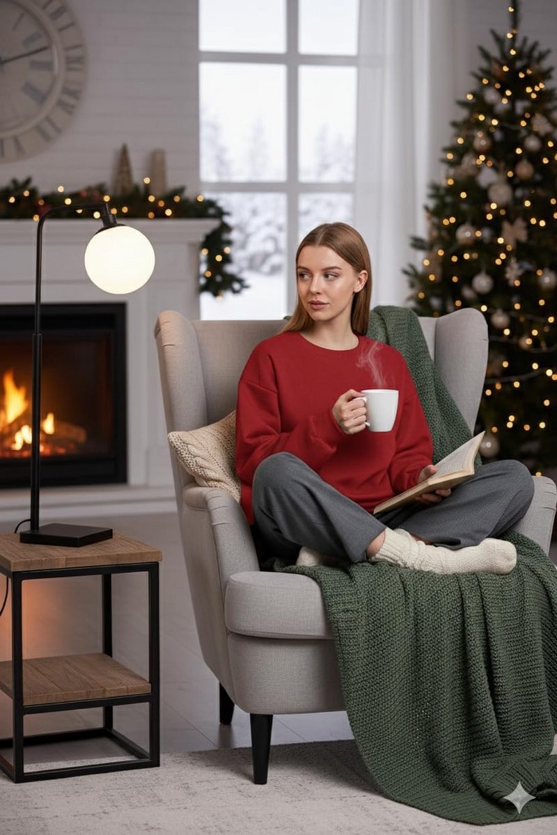 Oversized Sweater Dames Katoen - Comfortabele Basic Trui zonder Capuchon