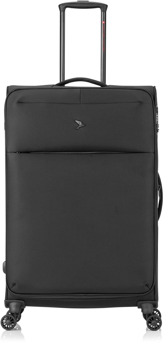 Pack Easy GoUp 4 wielen Trolley XL 90 cm met uitbreidingsplooi - Zachte bagage - TSA slot - schwarz