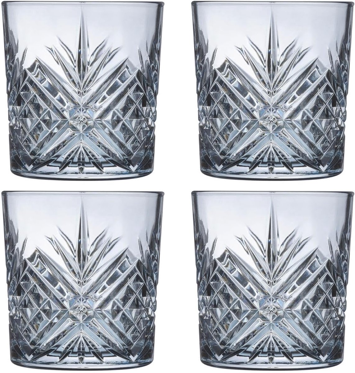 Salzburg Mazzarine Set 4 Hoge Glazen 30 cl Blauw