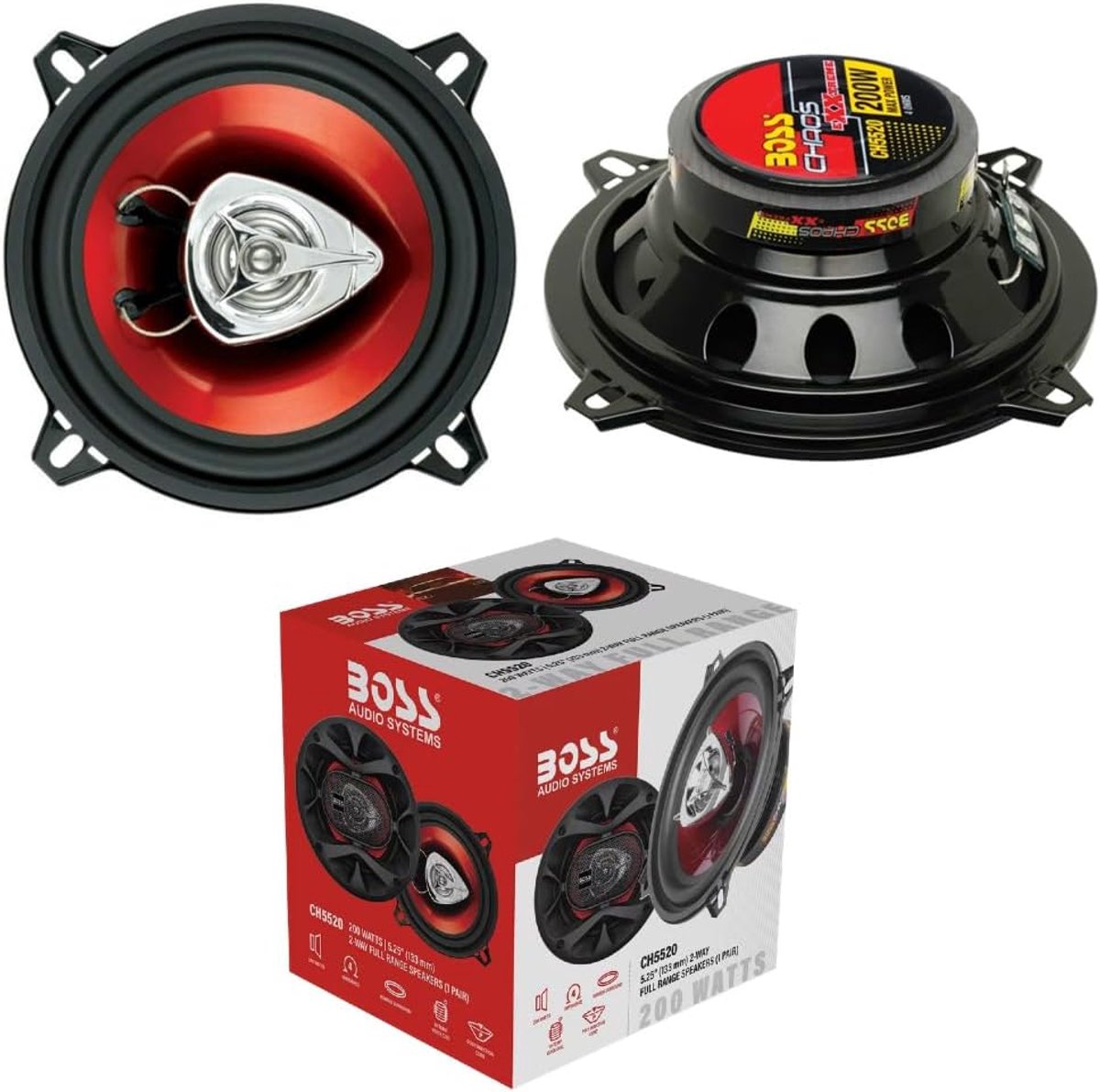 Coaxiale Luidsprekers - Auto Speakers - Muziek Luisteren - 100 Watt RMS - 13 cm