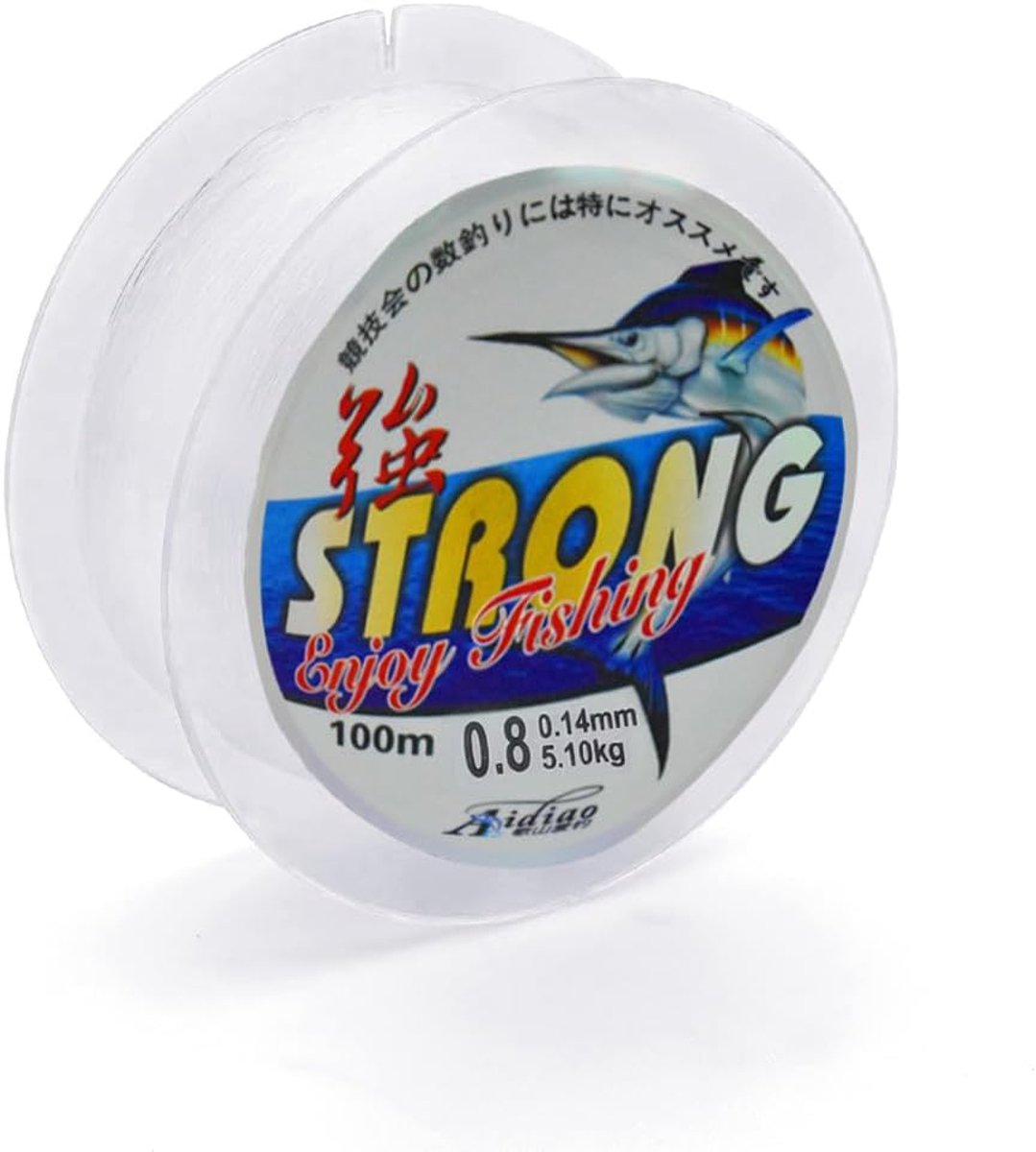 Sterke Transparante Nylon Visdraad 0.8mm - Ideaal voor Zeevissen en Knutselen