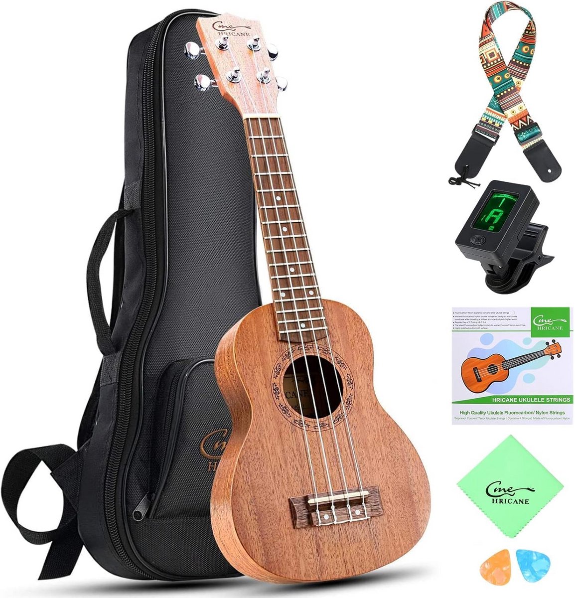 26 inch tenor ukelele mahonie hout met tas en Japans snaren