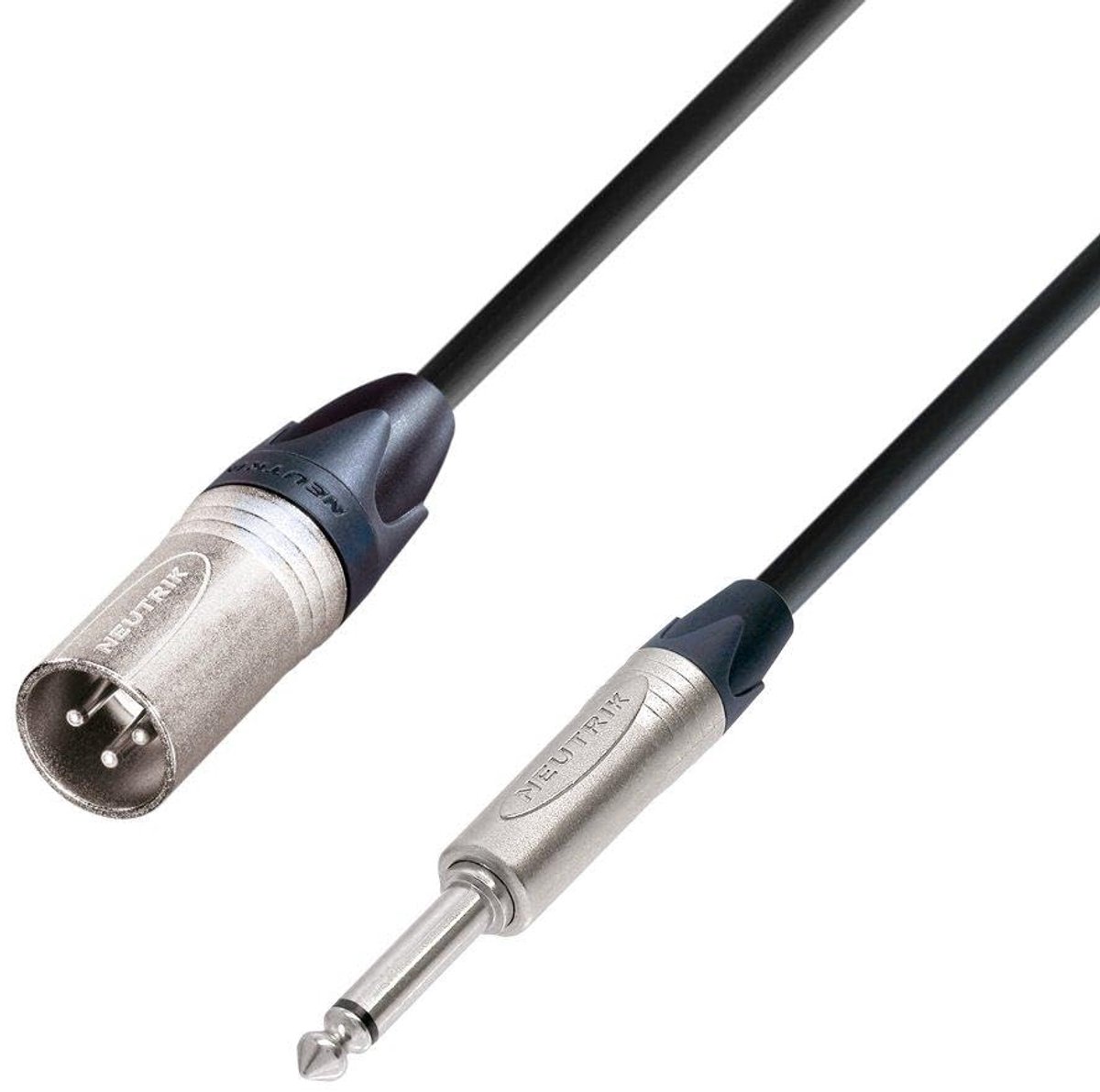 Microfoonkabel XLR male naar 6,3 mm mono jack 3 meter