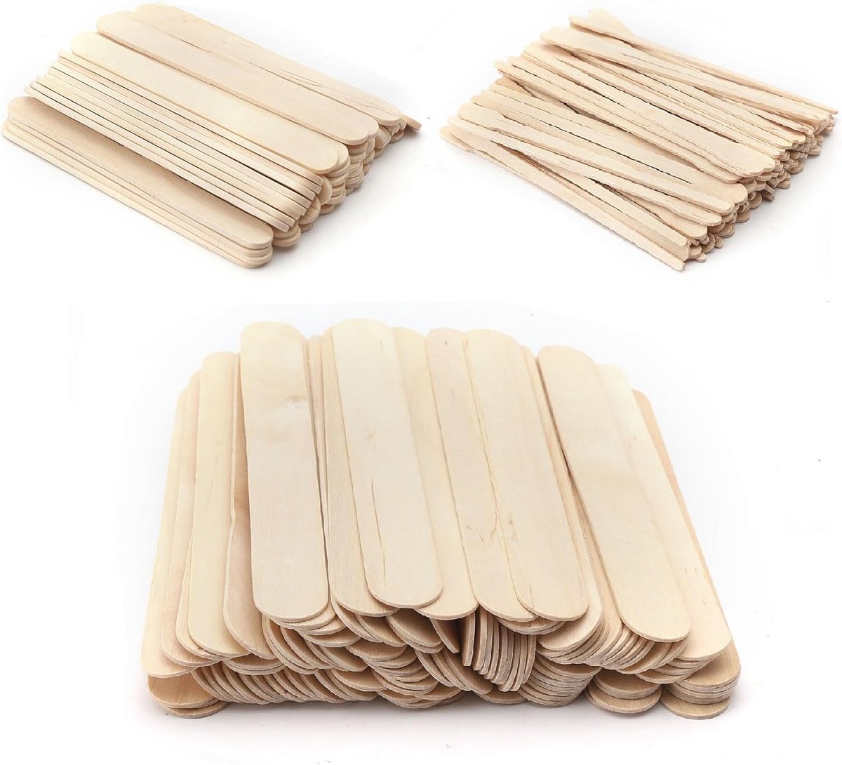 300 Houten Spatels Set Hout - Geschikt als Mondspatel, Knutselhout en Waxspatel