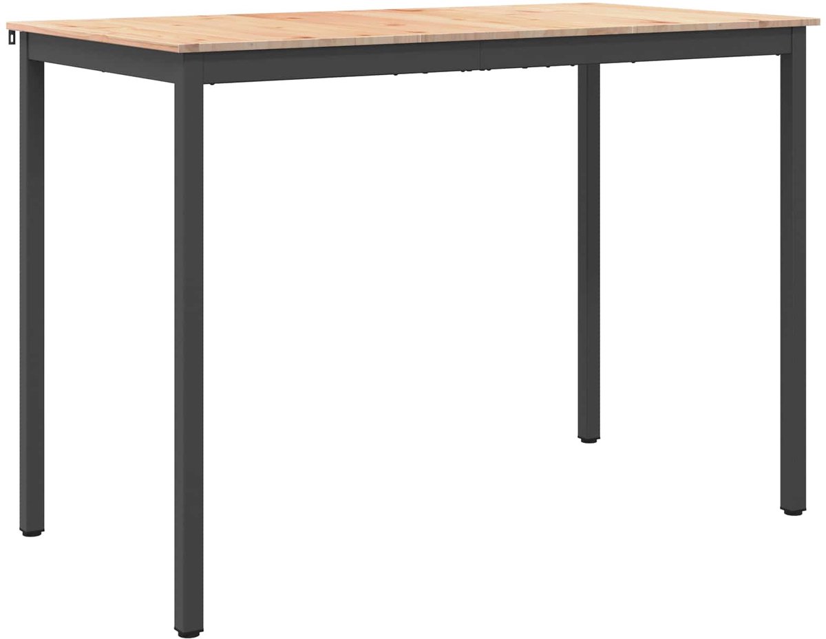 vidaXL Bartafel - 150 - x - 80 - x - 105 - cm - Massief - grenenhout - Naturel