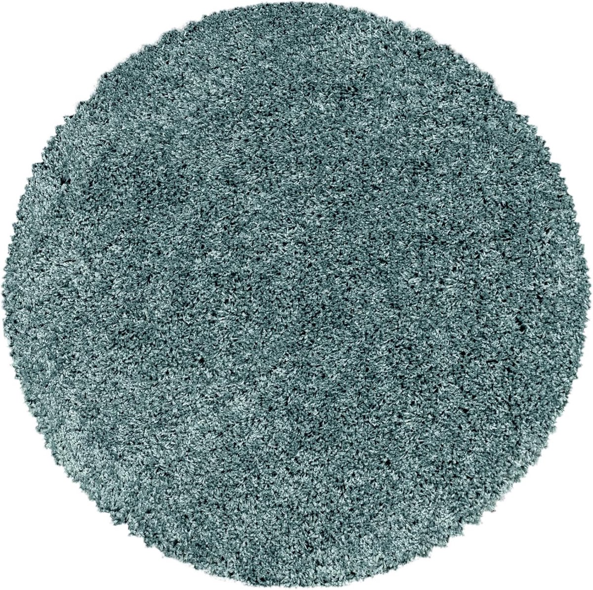 Rond Effen Blauw Vloerkleed Woonkamer Slaapkamer 80 cm