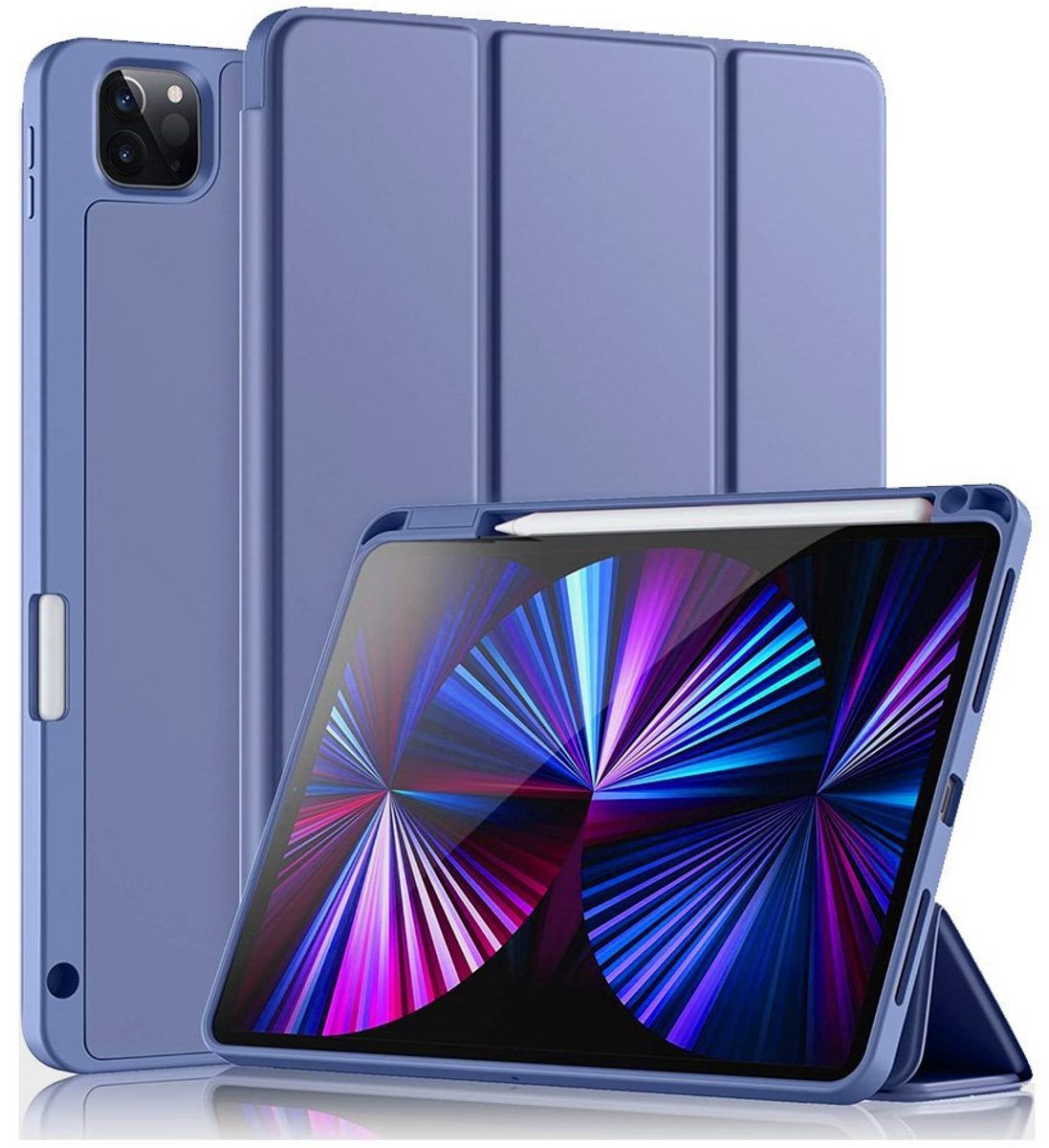 Flexibele Trifold Hoes geschikt voor iPad Pro 11 inch M5 (2025) - lavender grey
