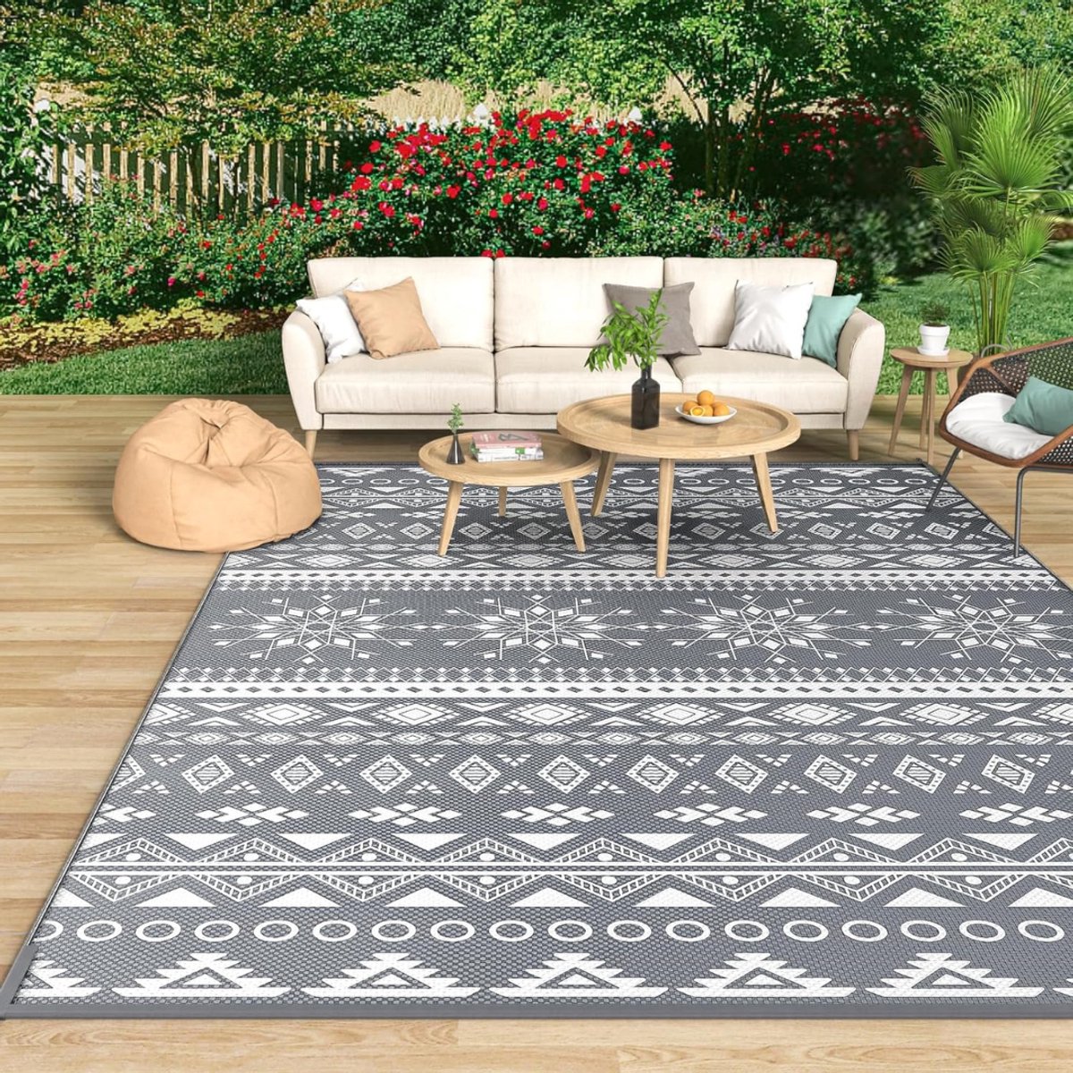 CLVP® Buitentapijt - Modern & Weerbestendig - UV-Bestendig -Grijs