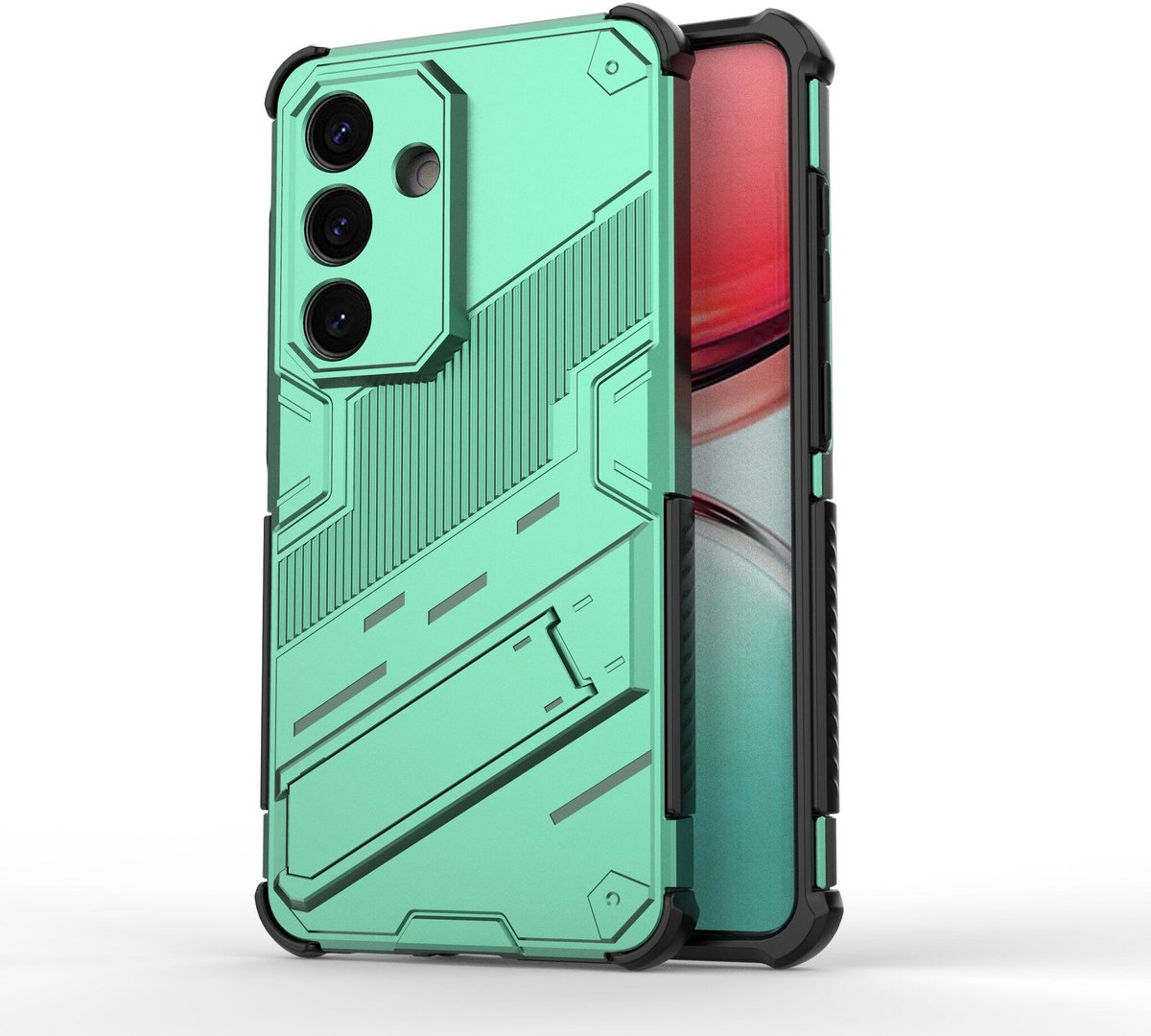 Solidenz StandGuard Xtreme geschikt voor Samsung Galaxy S26 hoesje - Groen