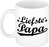 Liefste papa tekst cadeau mok / beker - Vaderdag - 300 ml
