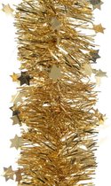 5x Kerstslingers sterren goud 10 x 270 cm - Guirlande folie lametta - Gouden kerstboom versieringen