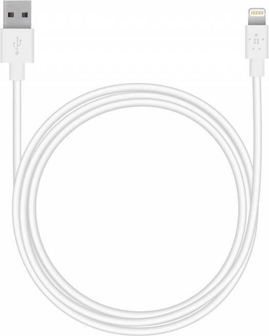 Aan de overkant Grit ontspannen Belkin MIXIT Apple Lightning naar USB Kabel - 1.2 meter - Wit | bol.com