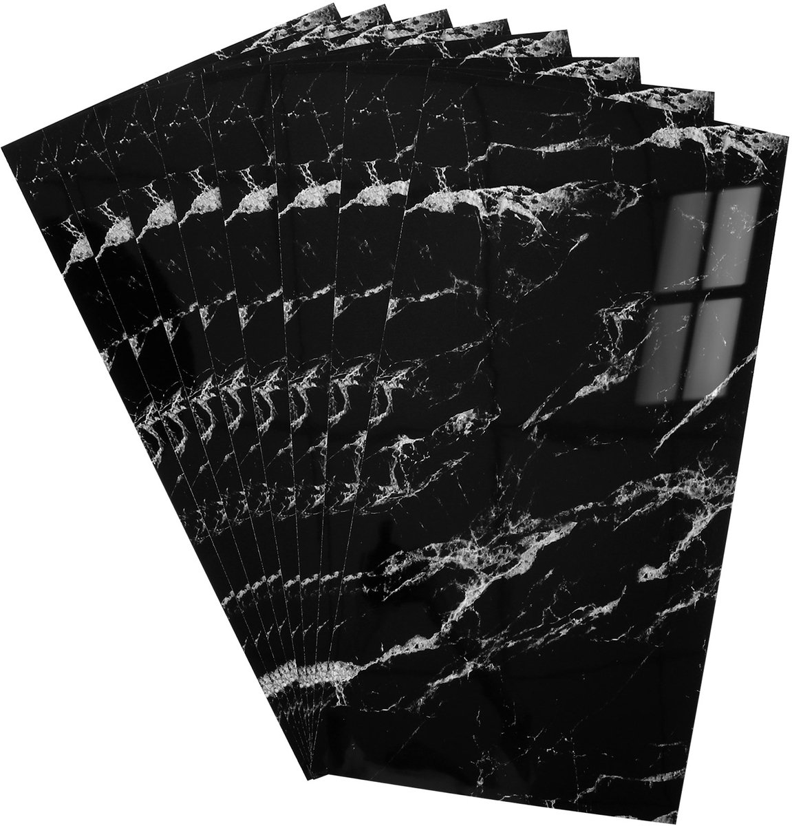 10 Stuks Zelfklevend Marmerbehang – 60x30 cm Waterbestendige Achterwandstickers – Anti-olie Muurstickers voor Badkamer, Keuken & Slaapkamer