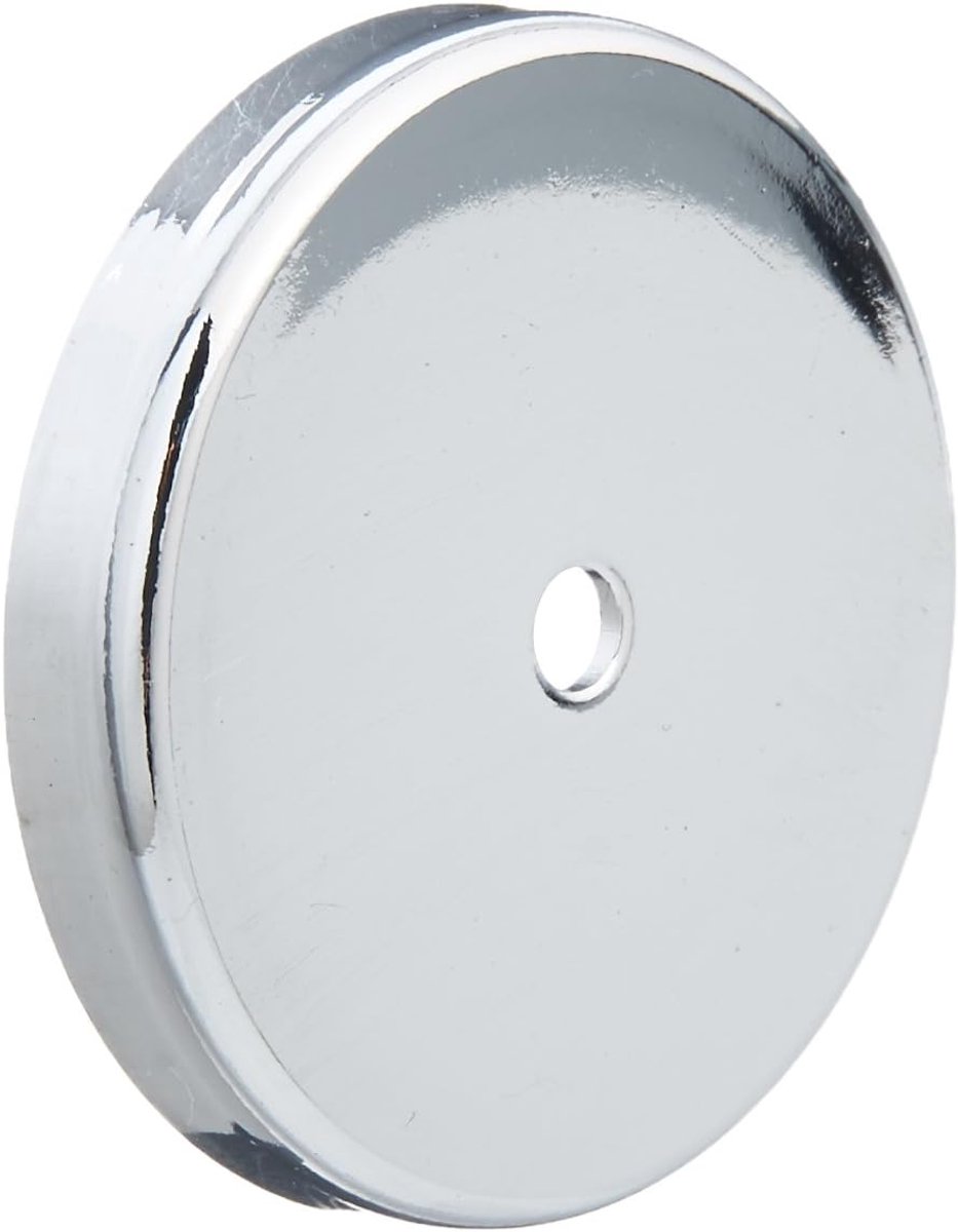 Ronde Basismagneet 5,2 cm - Draagvermogen 11 kg - Verchroomd - Centrale Boring 5 mm