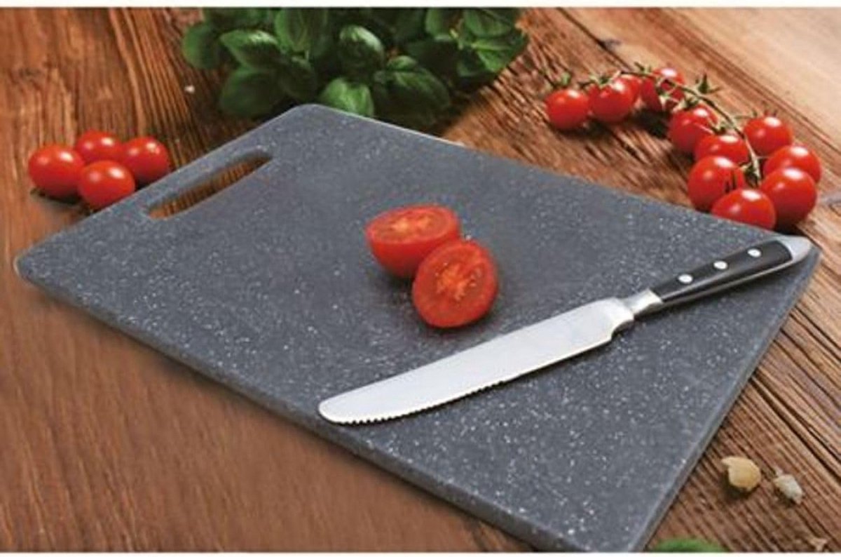 Snijplank Granietlook 30x20 cm - Antislip Keukenplank met Handvat