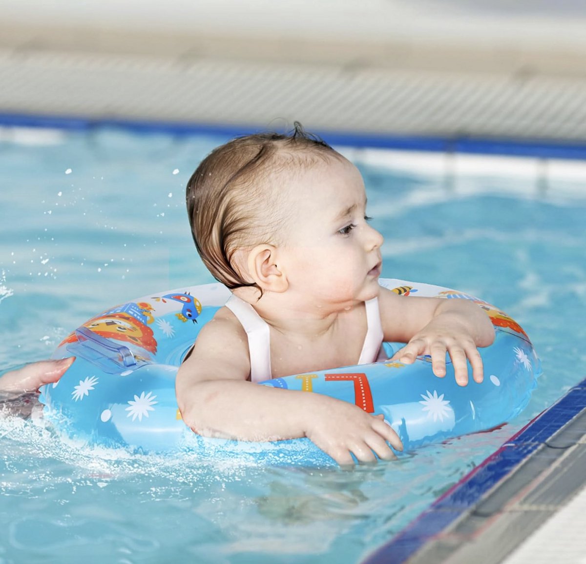 Baby Zwemband met Zitje – Opblaasbare Baby Zwemring – Zwemhulp voor Baby’s en Peuters 6 tot 48 Maanden – PVC Zwemstoel voor Zwembad en Strand – foto 4