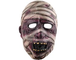 Realistisch Mummie Halloween Masker - Eng Verbandgezicht Volledige Gezichtscover voor Feest & Cosplay