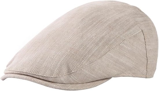 Casquette légère en coton-lin avec design de béret rétro respirant