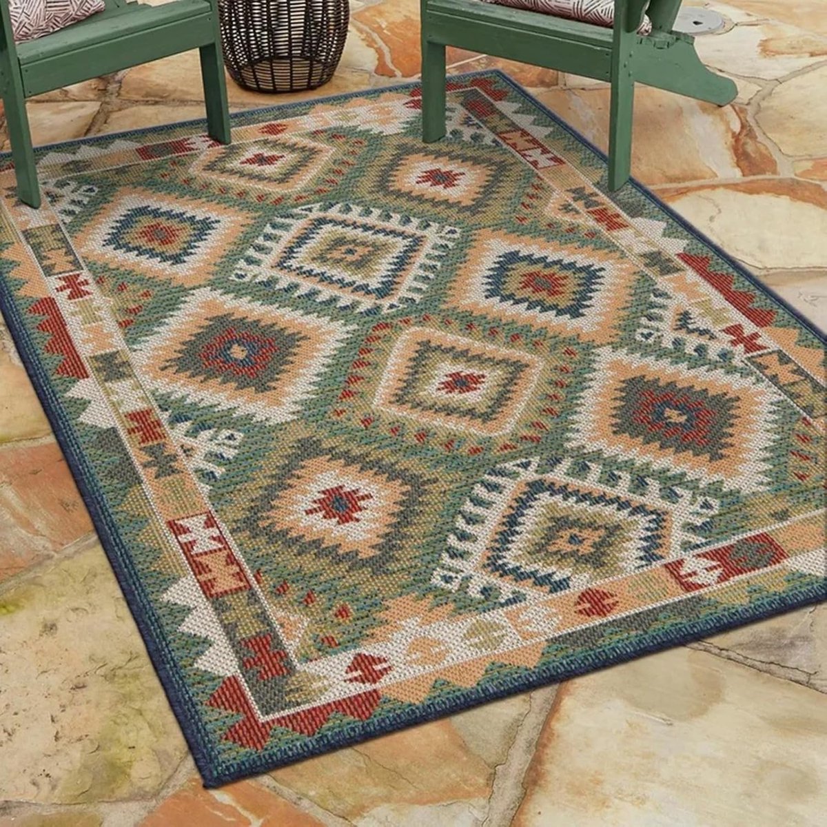 Waterdichte Tuinvloerbedekking Rechthoekig 200 x 300 cm - Anti-slip Vloerkleed voor Patio