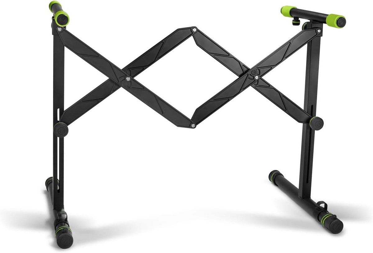 Inklapbaar Keyboard Standaard met Schaarmechanisme - Draagkracht 50 kg - Zwart