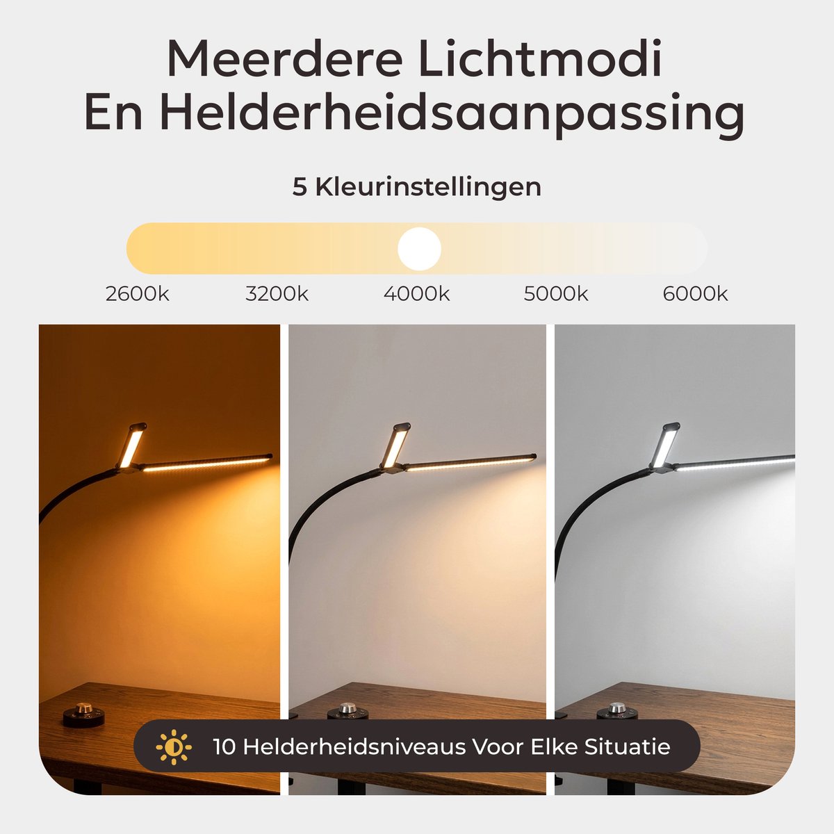 TM&DY Bureaulamp XL - Flexibel verstelbare LED met klem thumbnail 5