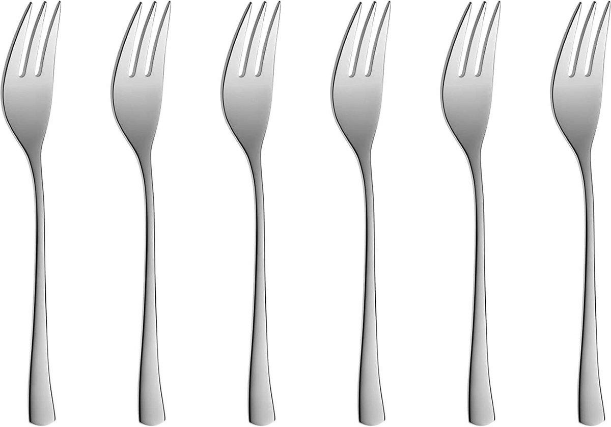 Set van 6 cakelepels, 18/10 roestvrij staal