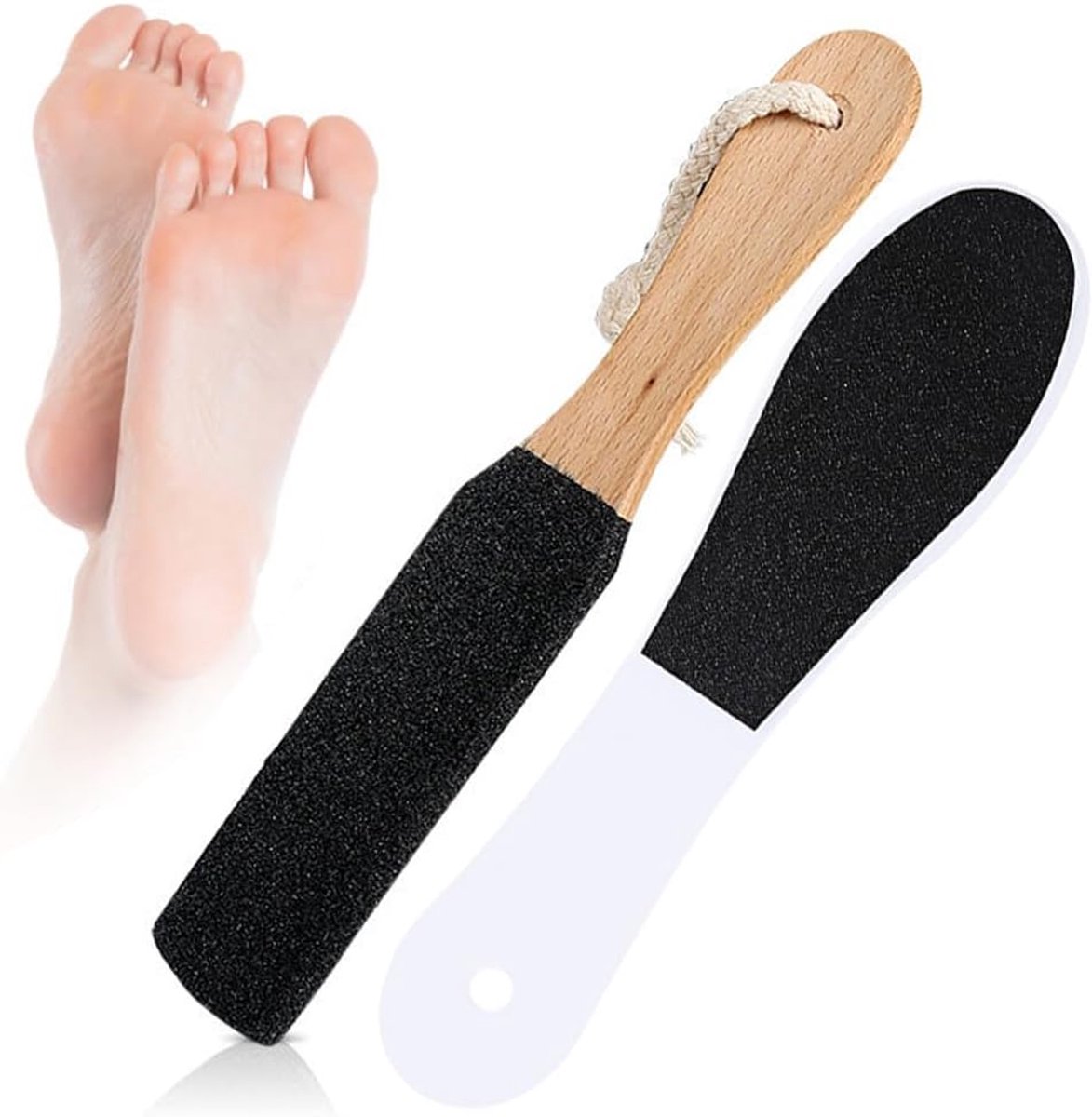 2x Voetvijl en Hielrasp voor Eeltverwijdering - Professionele Pedicure Set