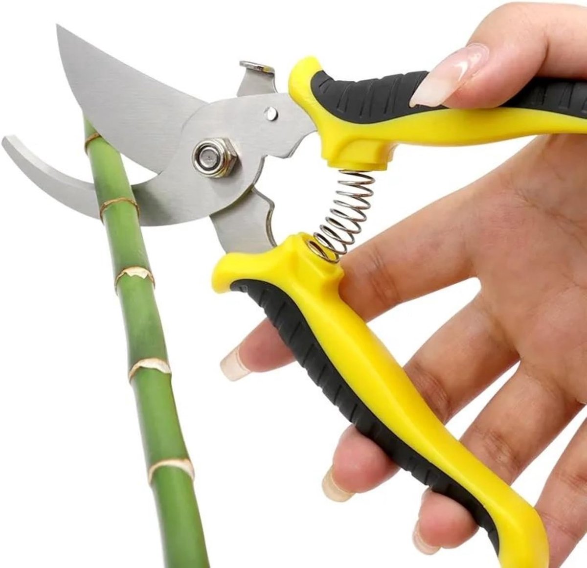 Snoeischaar (1 stuk) - Professionele bloemenschaar - Takkenschaar - Scherpe en duurzame schaar - Geschikt voor het snoeien van planten, takken en bloemen - Gemakkelijk en moeiteloos - Geel
