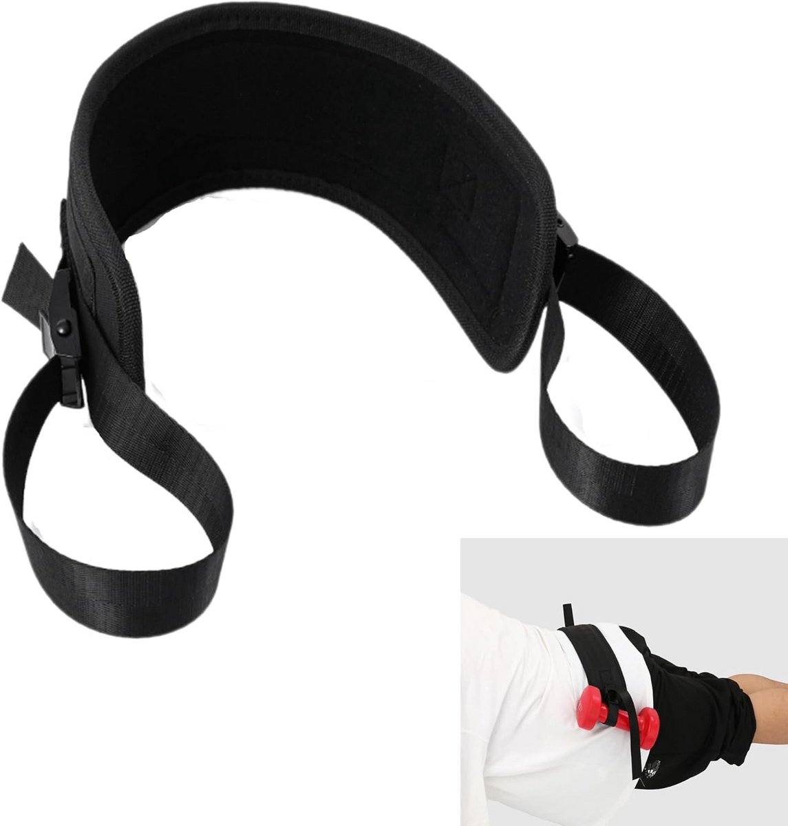 Gewichtsgordel voor Hip Thrusts en Bilspieren Training - Zwart