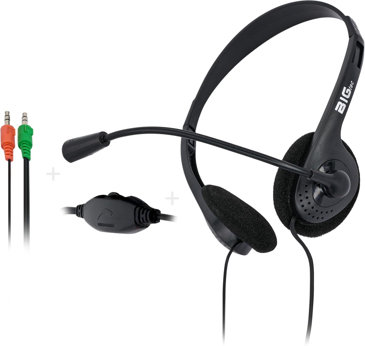 Stereo Headset met Microfoon voor PC, Laptop en Gaming - 2x 3.5mm Jack - Lichtgewicht en Verstelbaar