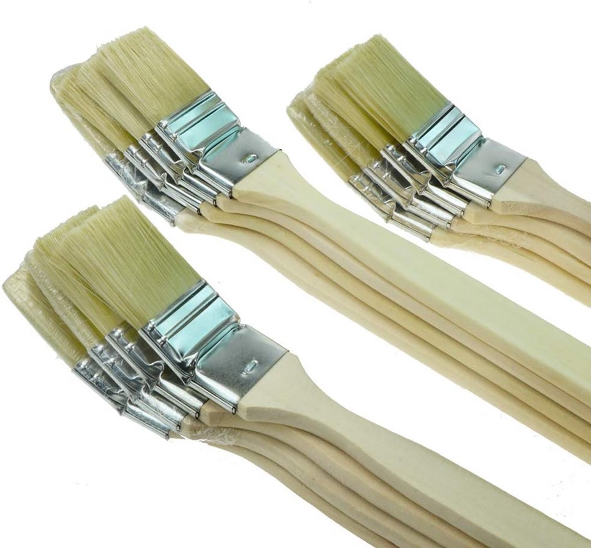 12x Radiatorborstel Hoekkwast 25mm 1 Inch Licht Schuine Verfkwast