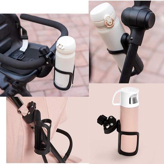 Fietsbekerhouder - bidonhouder - bidonhouder fiets - Flessenhouder voor de fiets - 360° draaibare bekerhouder - Universele waterbekerhouder - Zwart - ABS — afbeelding 5