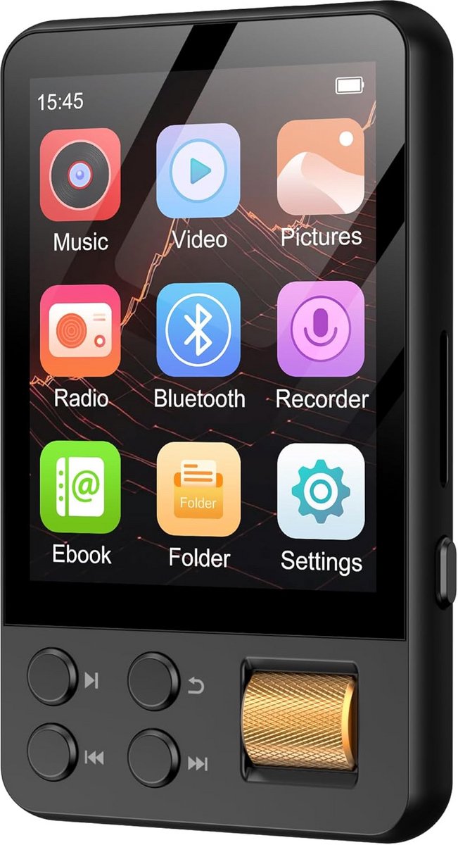 Draagbare Muziekspeler 128GB met Bluetooth en Koptelefoon voor Kinderen