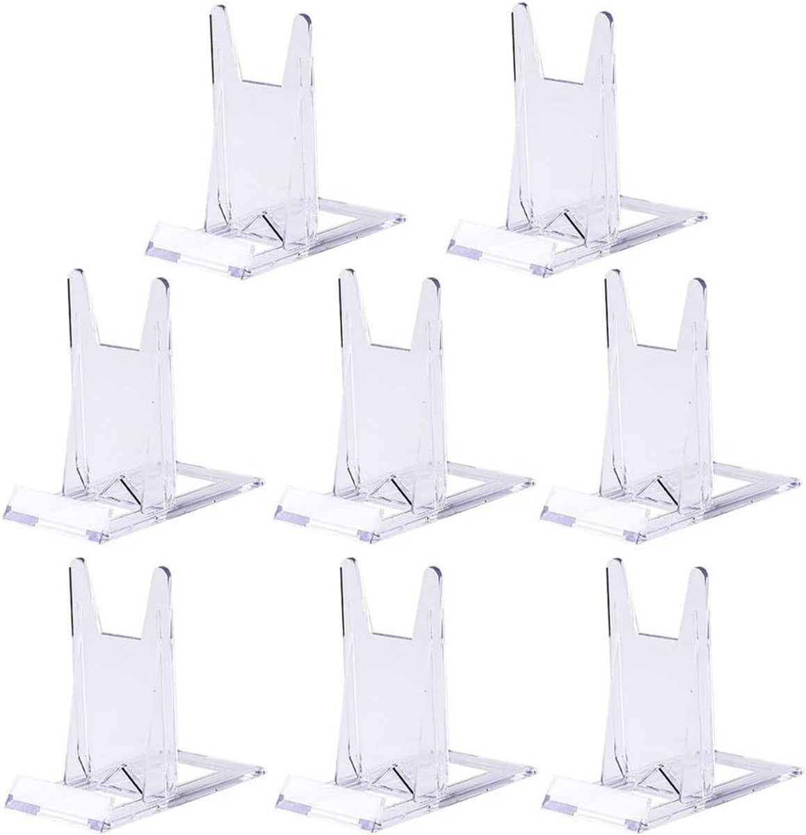 Set van 8 Transparante Bordenstandaards van Acryl voor Borden en Platen
