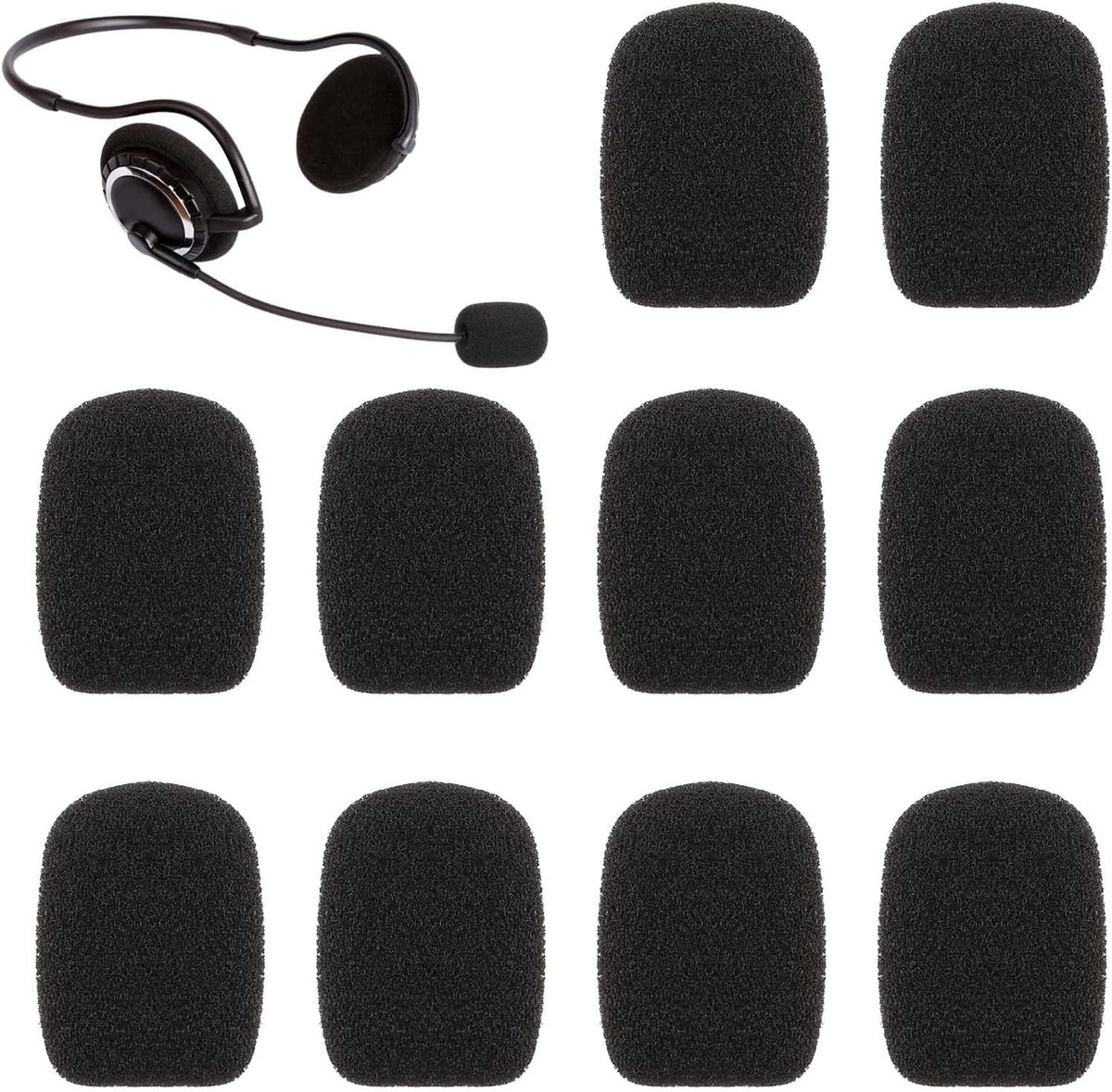10 stuks microfoon windschermpjes schuimrubber - universele pasvorm voor helder geluid