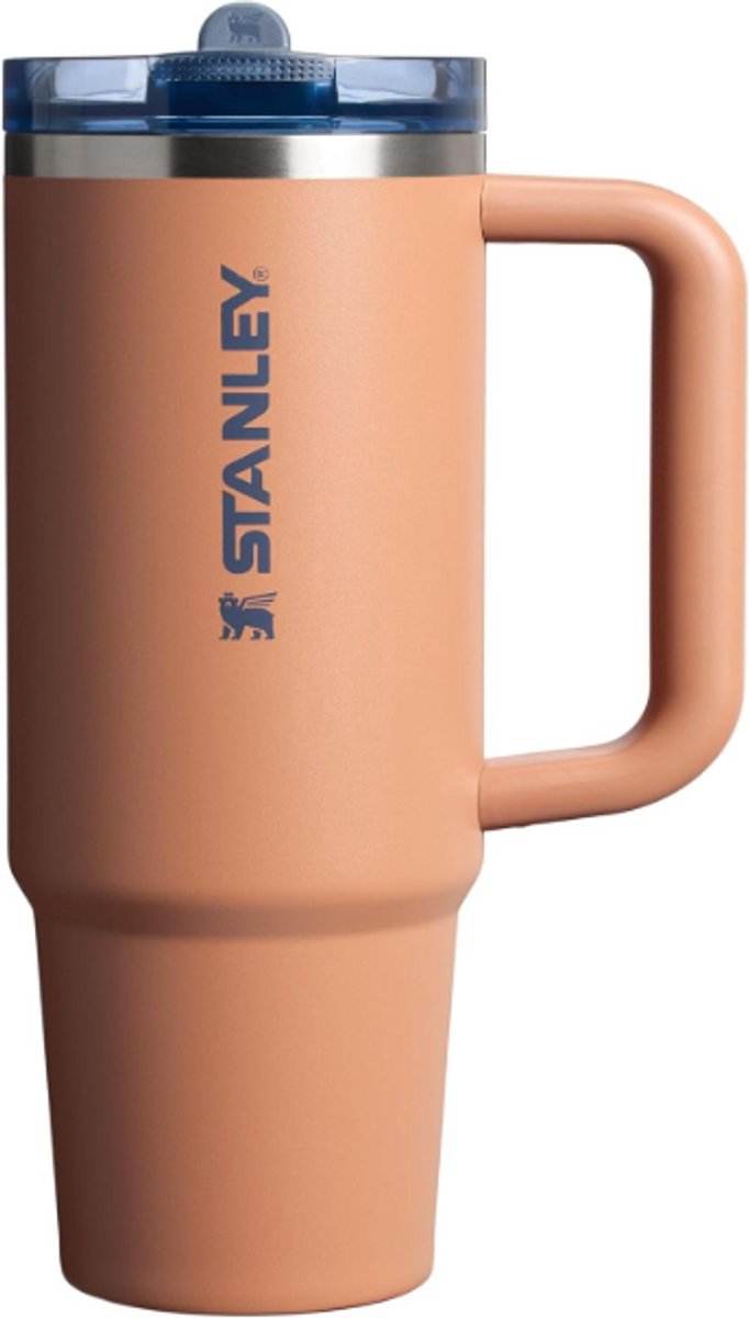 Stanley Quencher ProTour Flip Straw Tumbler 0.89L (Toast VRT) - Lekvrije Thermosbeker met Flip Straw & Handvat – Geïsoleerde RVS Drinkbeker – BPA-Vrij – Cupholder Geschikt – Ideale Reisbeker voor Water, Iced Coffee & Sport